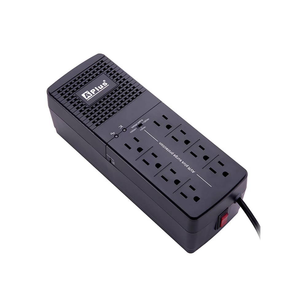 Regulador automático de voltaje 8 salidas 1100 W Aplus - Imagen 1