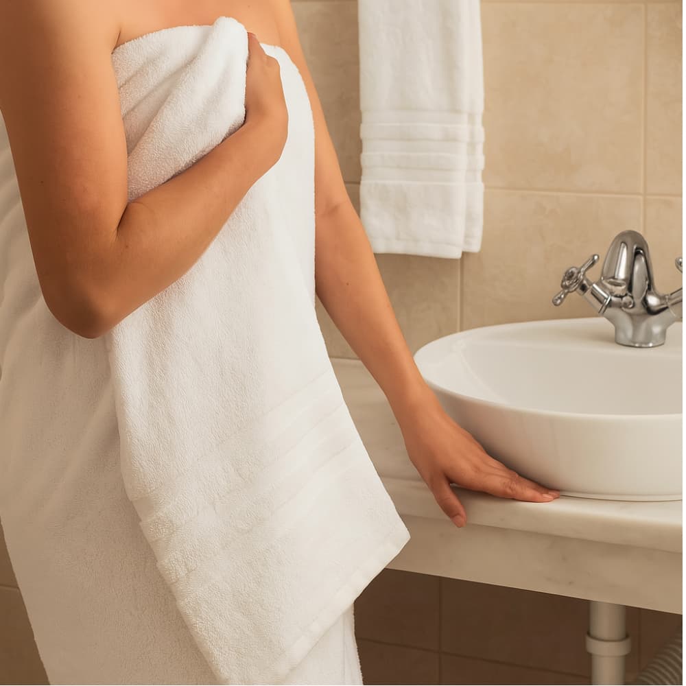 Toalla blanca Yara (50 x 90 cm) - Miniatura 3