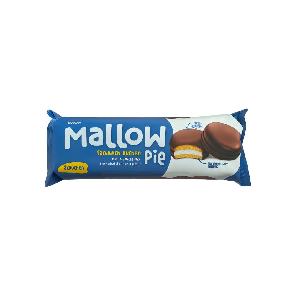 Pastel sándwich de malvavisco recubierto de chocolate Pinko (184 g / 6.49 oz) - Imagen 1