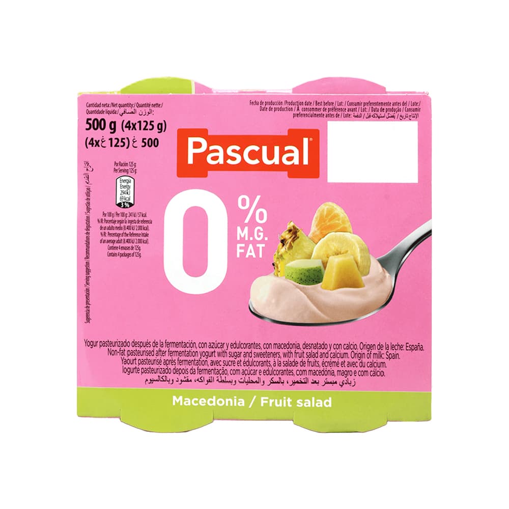 Yogurt desnatado con macedonia Pascual (500 g / 1.10 lb) - Miniatura 2