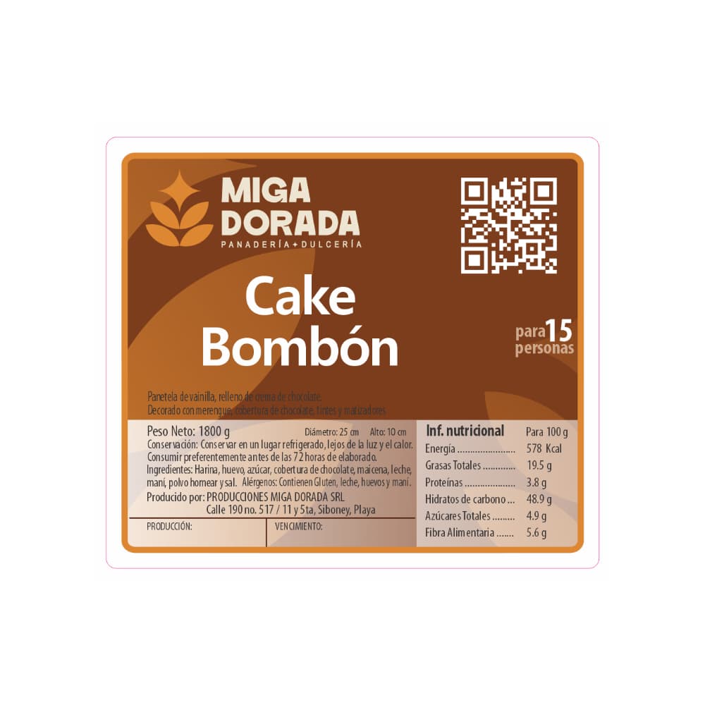 Cake bombón Miga Dorada (15 personas) - Miniatura 4