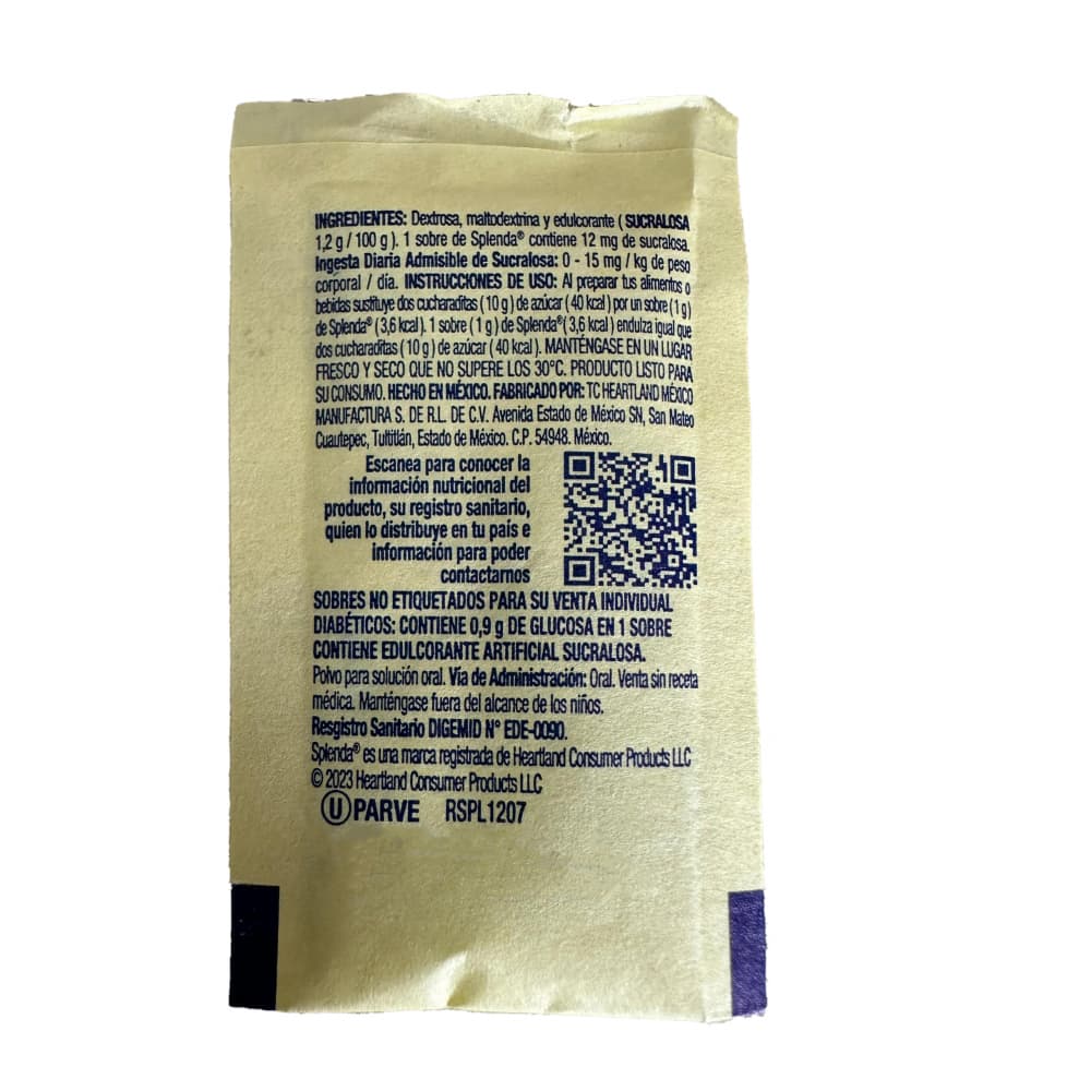 Edulcorante con 1.2% de sucralosa Splenda (20 x 1 g) - Miniatura 4
