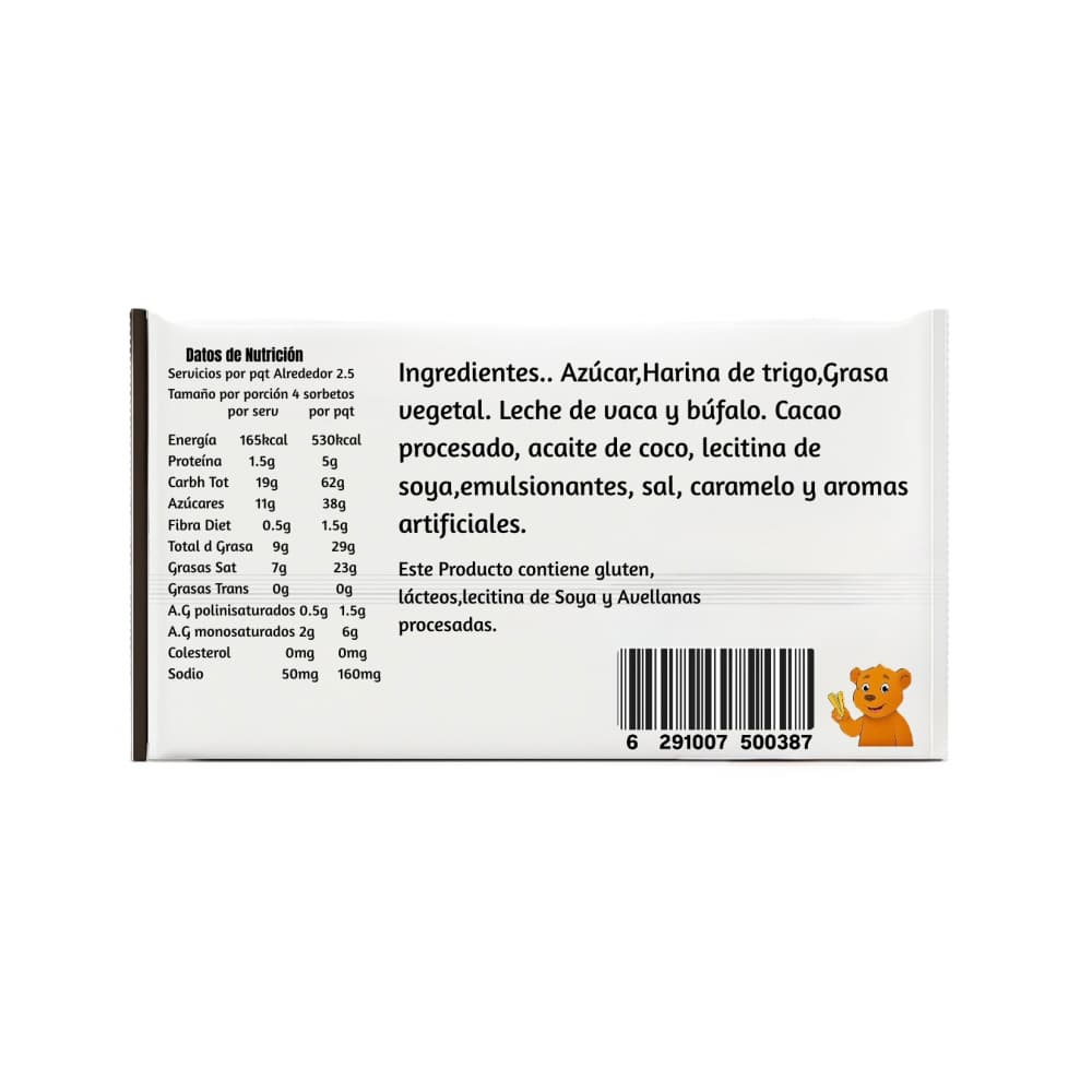 Sorbeto de crema con sabor a chocolate Nutro (108 g / 3.80 oz) - Miniatura 2