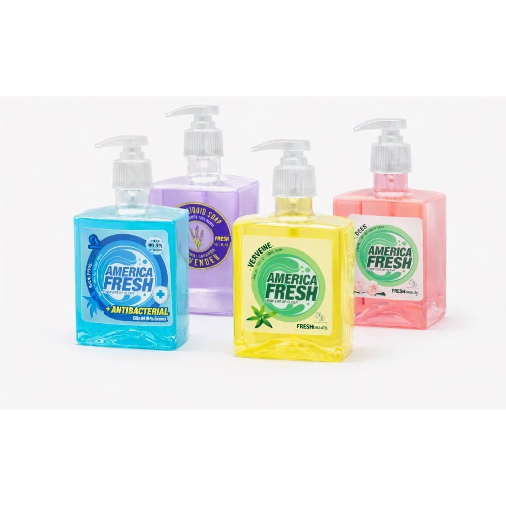 Set de Jabón Líquido para manos América Fresh (4 x 300 ml / 10.10 oz) - Miniatura 1