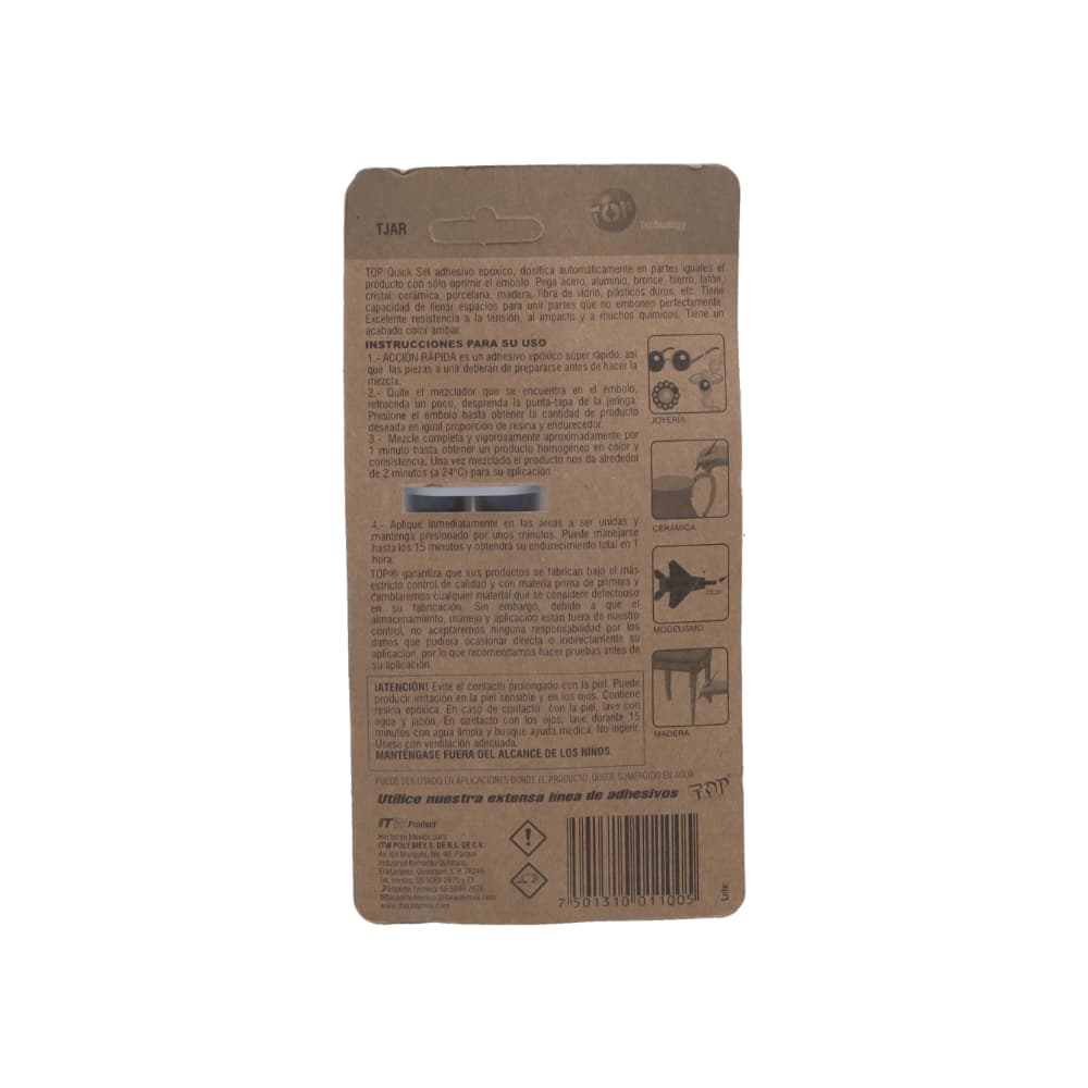 Pegamento adhesivo epóxido transparente Top (25 ml) - Miniatura 4