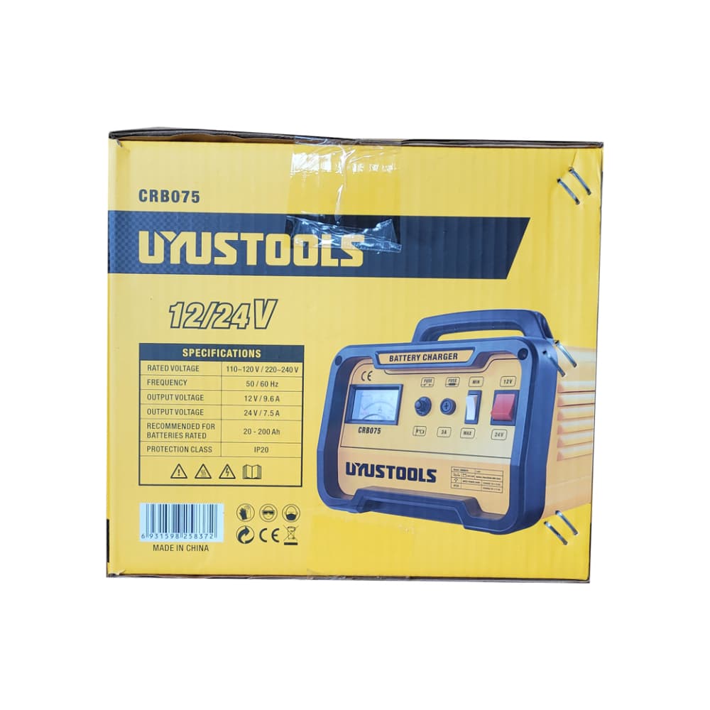 Cargador portátil de batería para motos y carros 12 V / 9.6 A y 24 V / 7.5 A Uyustools CRB075 - Miniatura 9