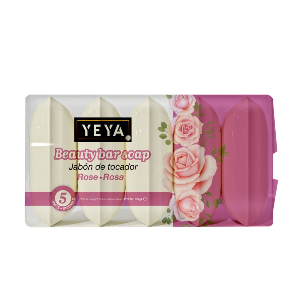 Jabón de tocador de rosa Yeya (5 x 60 g / 2.12 oz) - Imagen 1