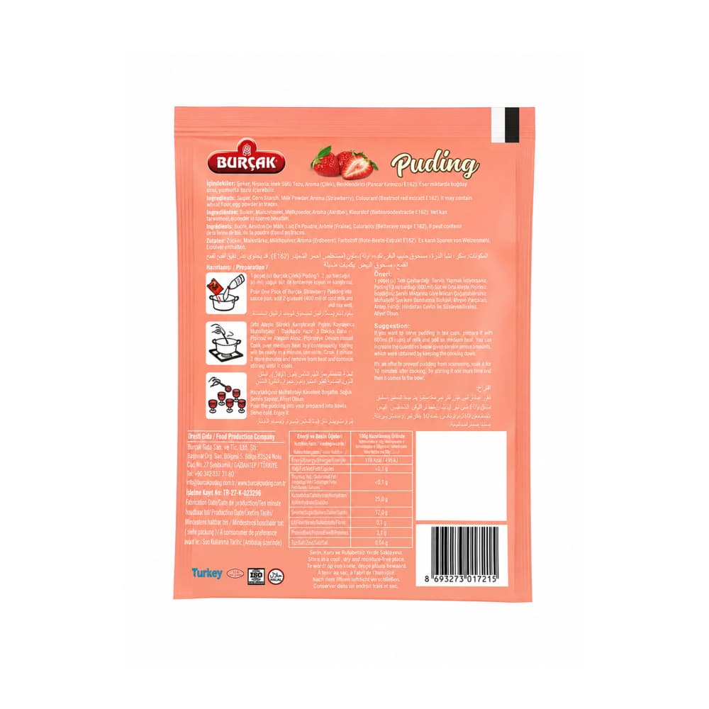 Puding de fresa Burcak (100 g / 3.52 oz) - Miniatura 2