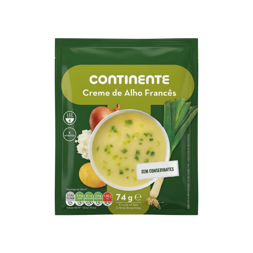 Crema de puerros Continente (74 g / 2.61 oz) - Miniatura 1