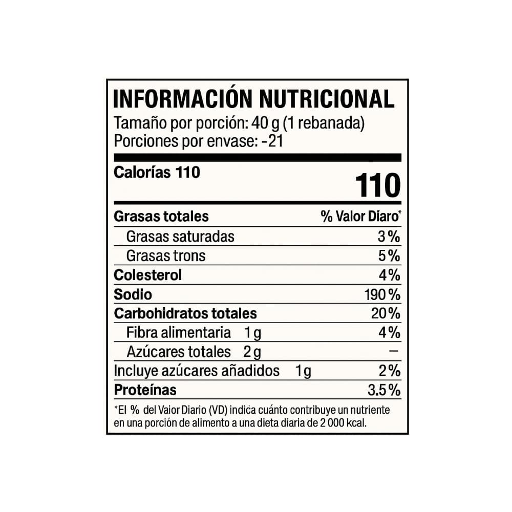 Pan de molde rebanado PakoPan MCH Panadería (850 g / 1.87 lb) - Miniatura 3