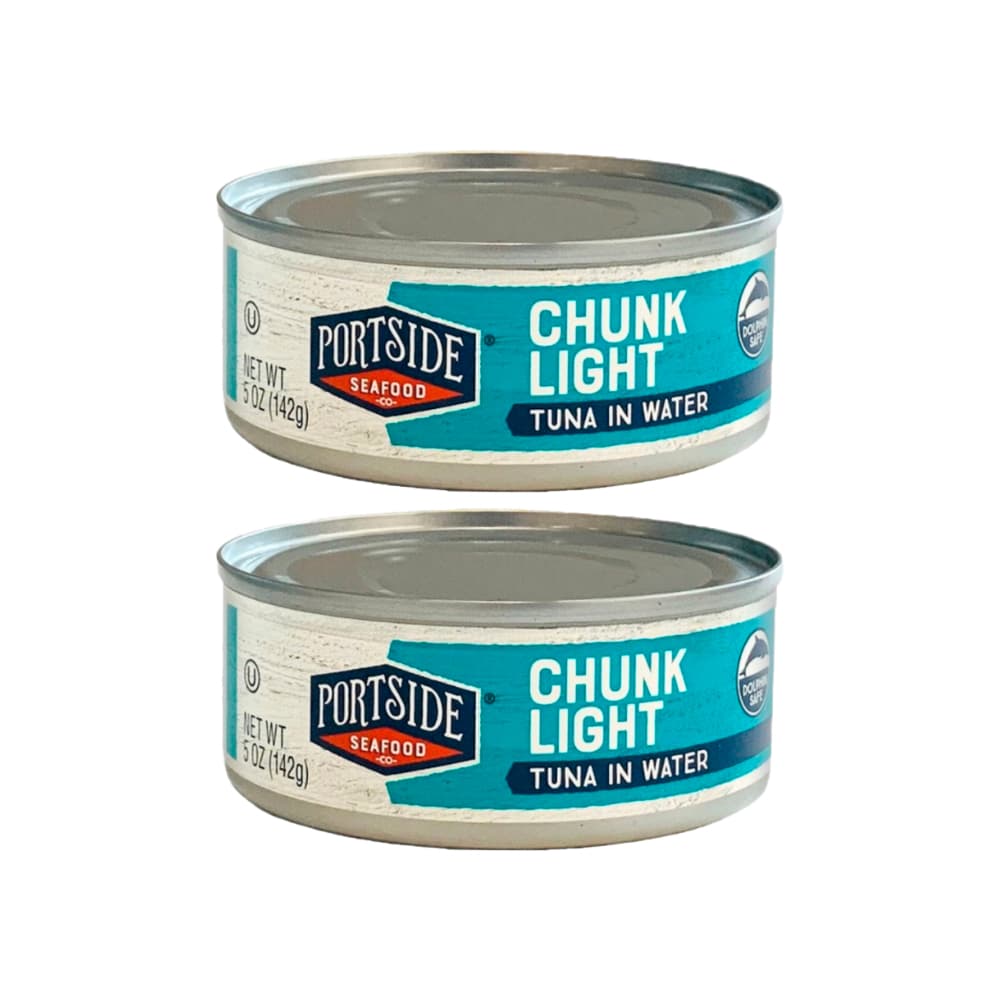 Atún claro en trozos en agua Portside (2 x 142 g / 5 oz) - Imagen 1