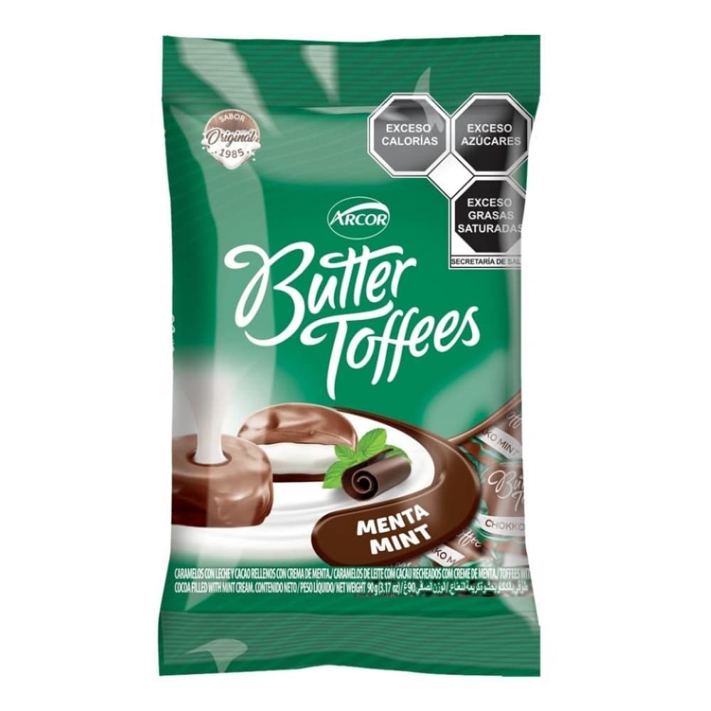 Caramelos con leche y cacao rellenos con crema de menta Arcor (90 g / 3.17 oz) - Imagen 1
