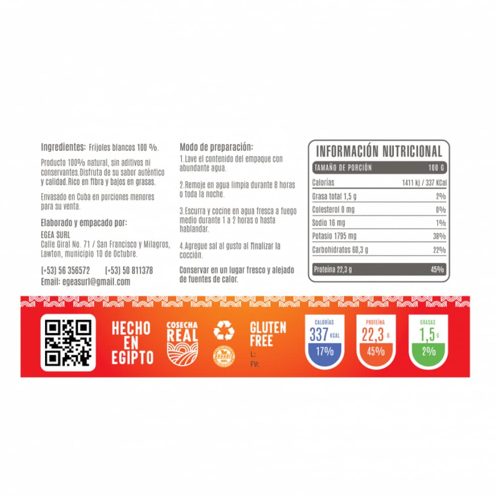 Frijoles blancos Cosecha Real (2 x 1 kg / 2.2 lb) - Miniatura 3