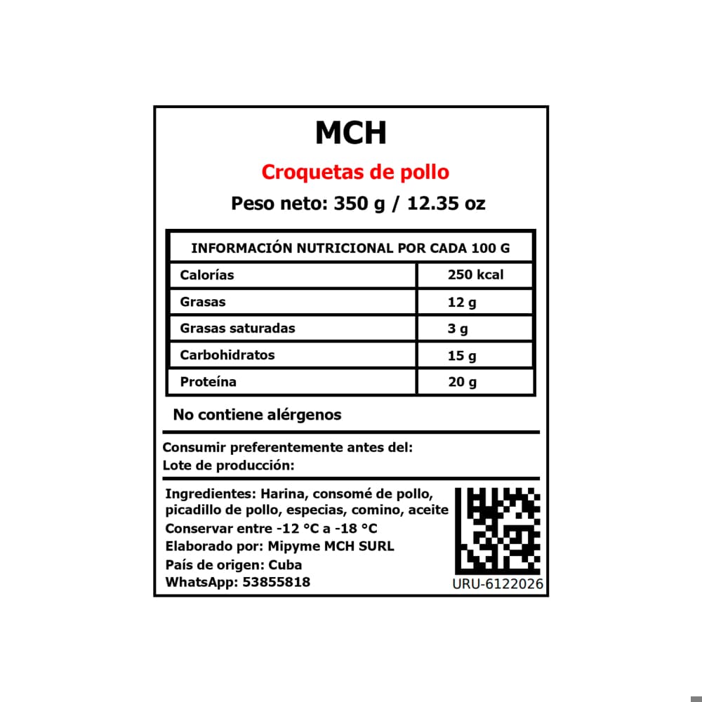 Croquetas de pollo MCH (350 g / 12.35 oz) - Miniatura 3