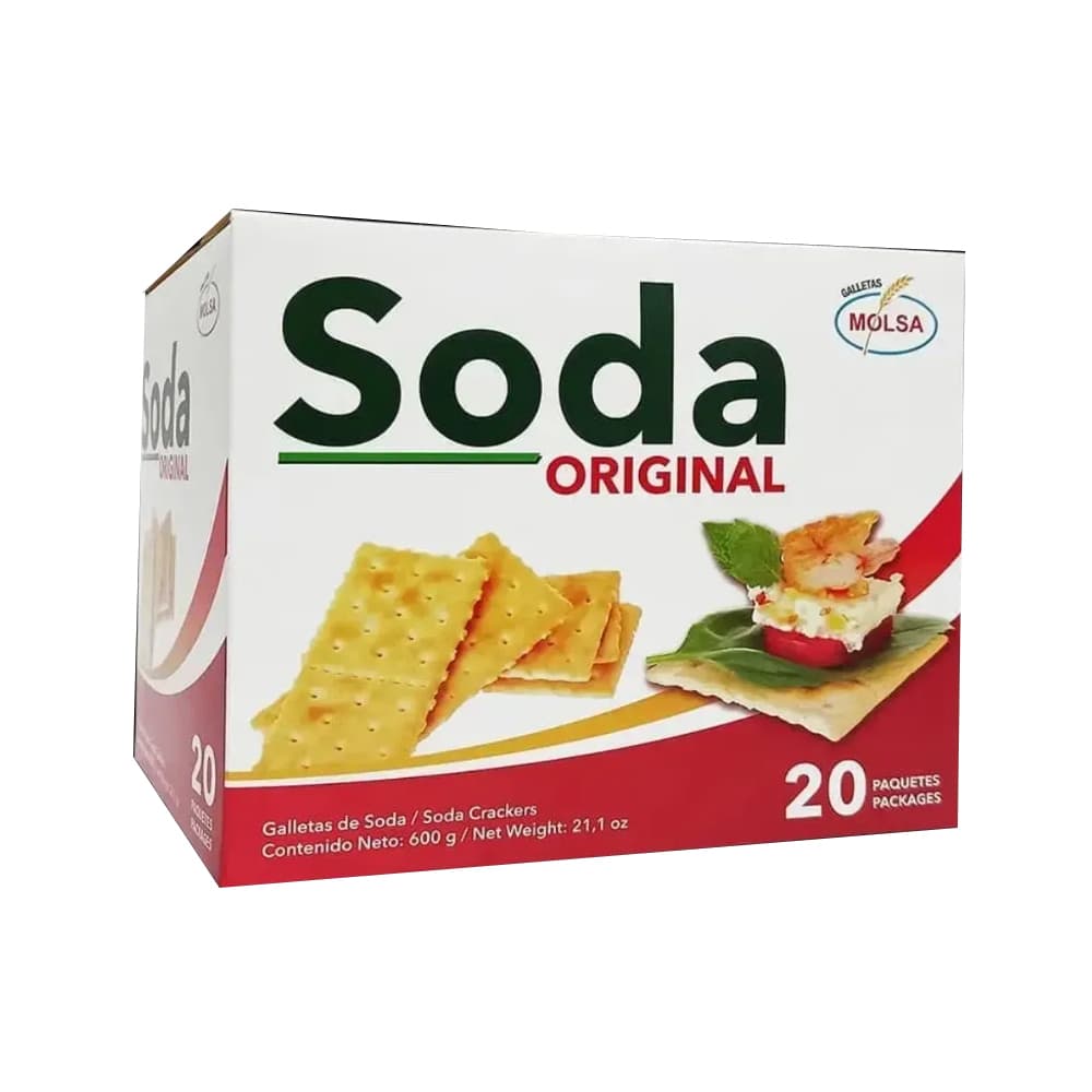 Galletas de soda original Molsa (600 g / 1.32 lb) - Imagen 1