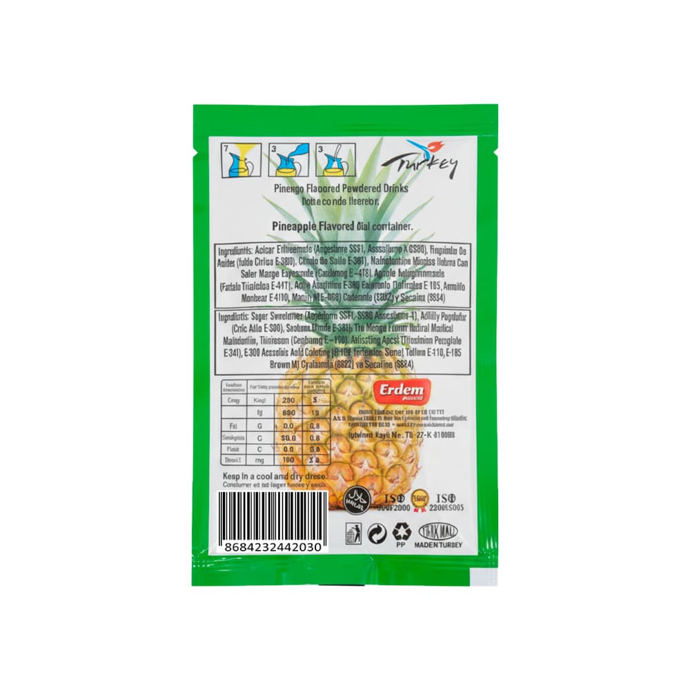 Refresco instantáneo sabor piña Vivi Fresh Erdem (24 x 10 g) - Miniatura 2