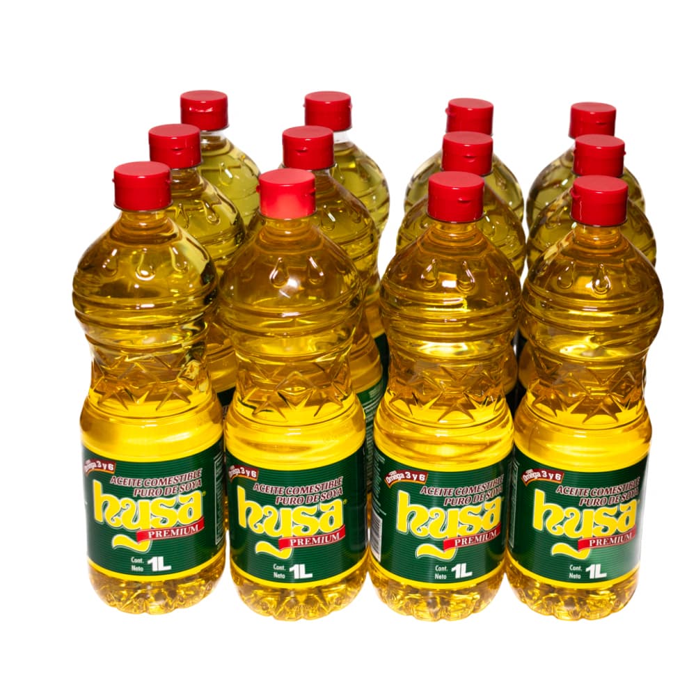 Aceite puro de soya Hysa (12 x 1 L) - Imagen 1