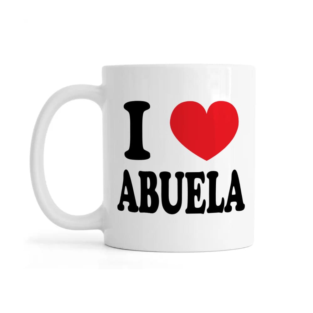 Jarra blanca de cerámica I love you abuela - Imagen 1