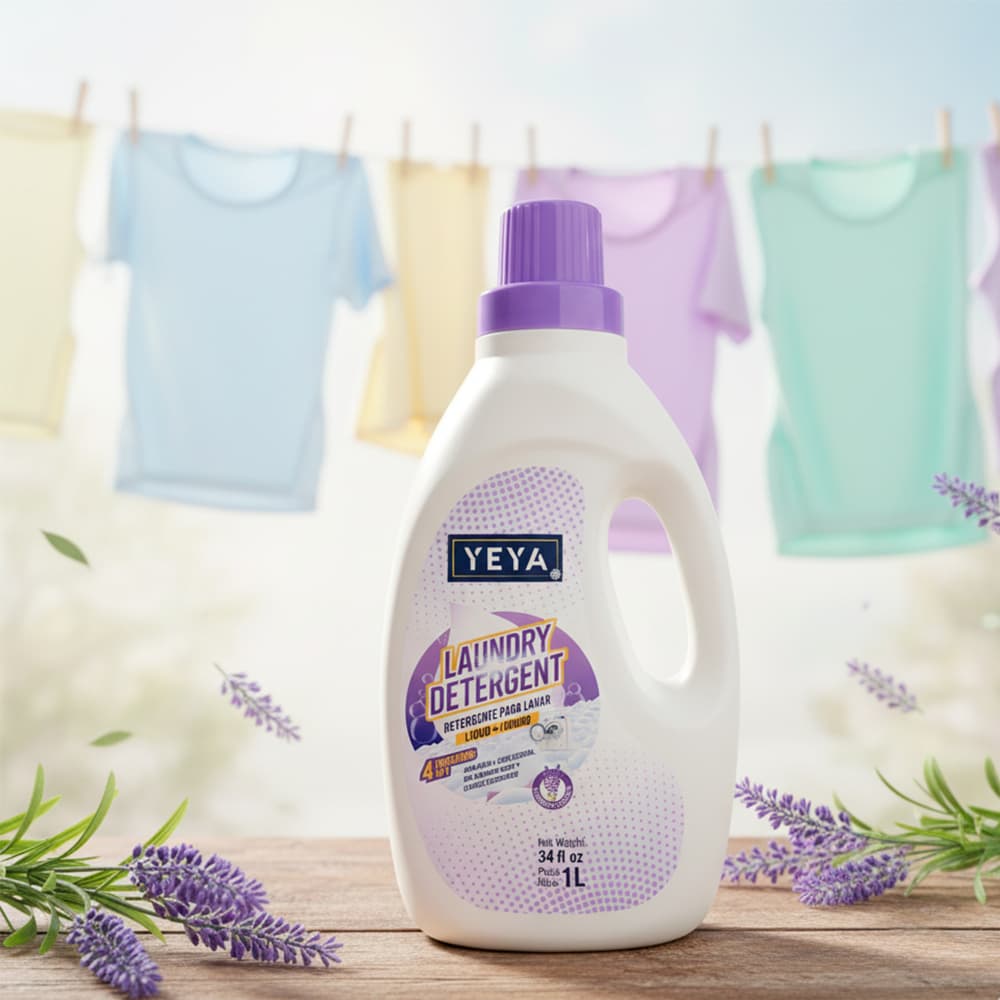 Detergente líquido para lavar con aroma a lavanda YEYA (1 L) - Miniatura 4