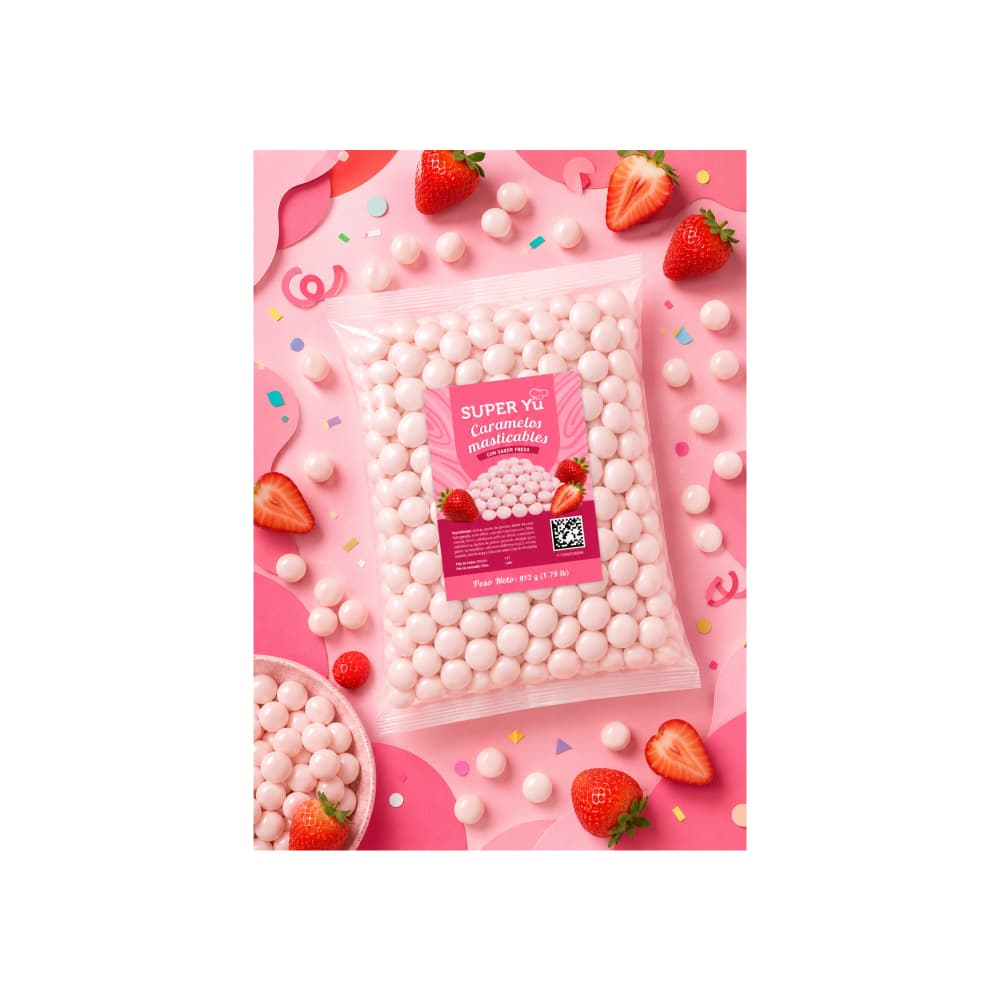 Bolsa de caramelos masticables con sabor fresa Super Yu (812 g / 1.79 lb) - Miniatura 5