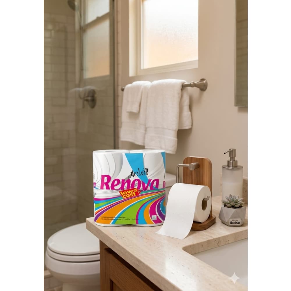 Papel higiénico blanco de 2 capas Renova (4 U) - Miniatura 5