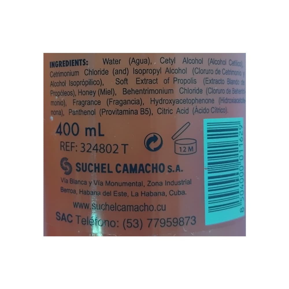 Acondicionador con miel de abejas y propóleos Natural Honey S&C (400 ml) - Miniatura 4