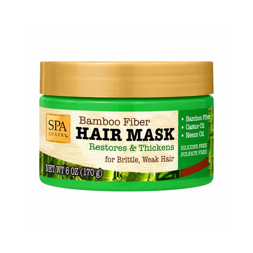 Mascarilla para el cabello de fibras de bambú, aceite de ricino y aceite de neem Spa Luxury (170 g / 6 oz) - Miniatura 1