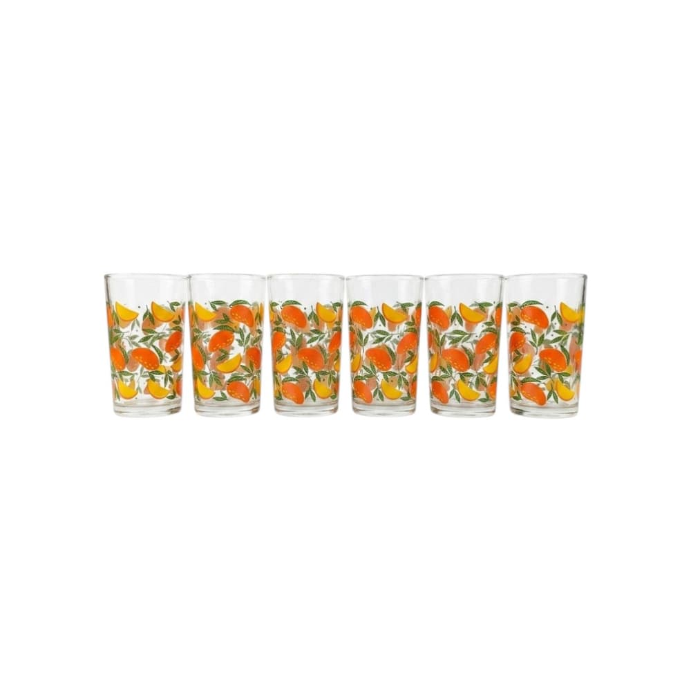 Juego de vasos de vidrio con diseños frutales Mukhi Impex SA (6 U) - Miniatura 2