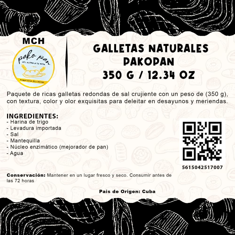 Galletas naturales PakoPan MCH Panadería (350 g / 12.34 oz) - Miniatura 2