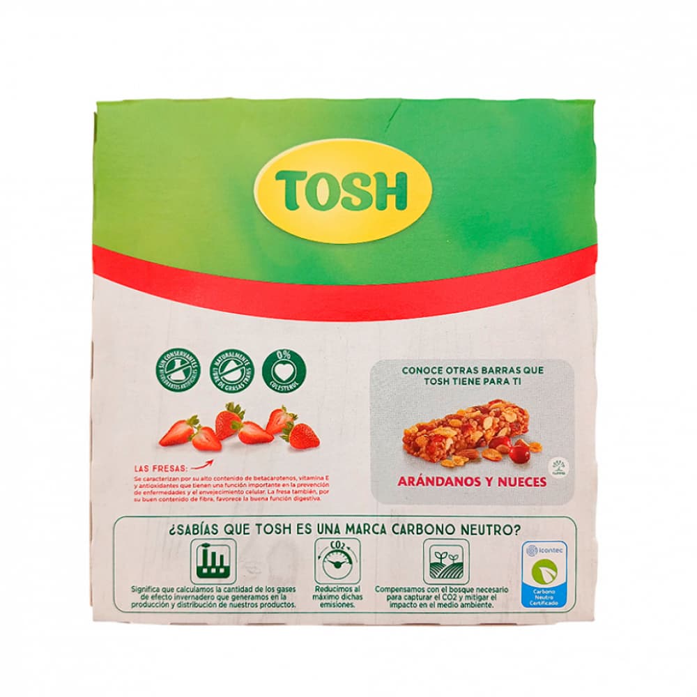 Barras de cereal con trozos de fresa Tosh (138 g / 4.9 oz) - Miniatura 2