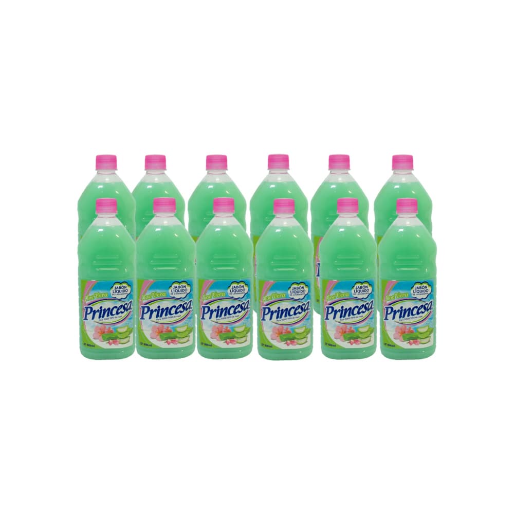 Jabón liquido aloe vera Princesa (12 x  800 ml) - Imagen 1