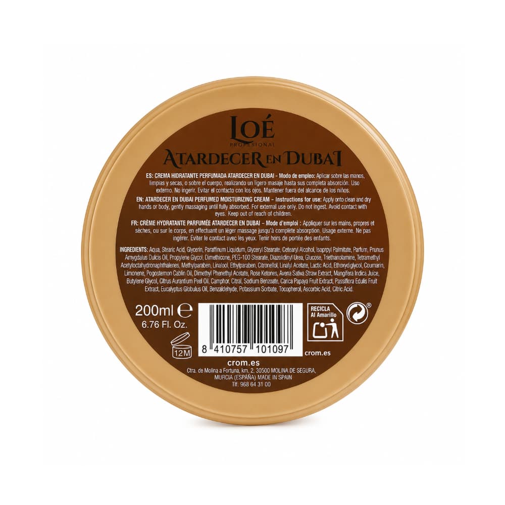 Crema Atardecer en Dubái de Loe (200 ml) - Miniatura 3
