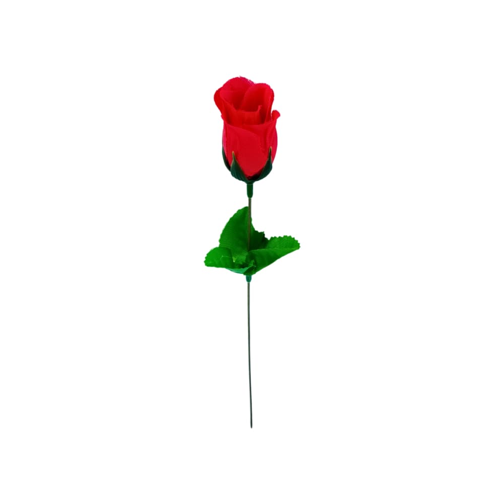 Flor roja de tela y plástico Torbex - Miniatura 4