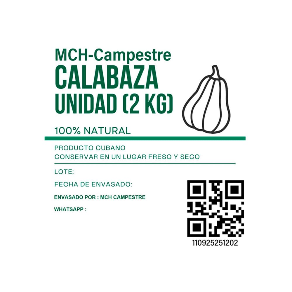 Calabaza MCH-Campestre (2 kg / 4.4 lb) - Miniatura 2