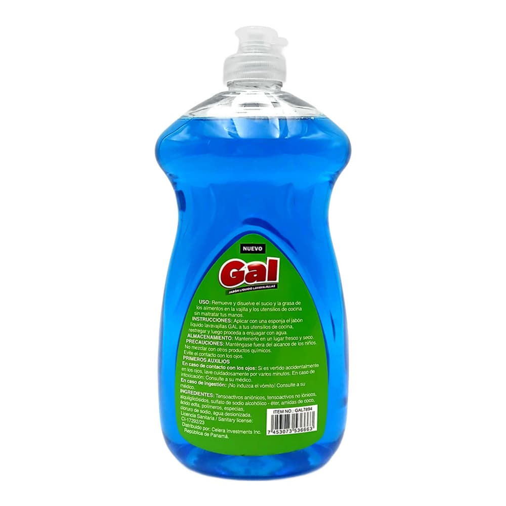 Jabón líquido lavavajillas aroma ocean Gal (750 ml) - Miniatura 2