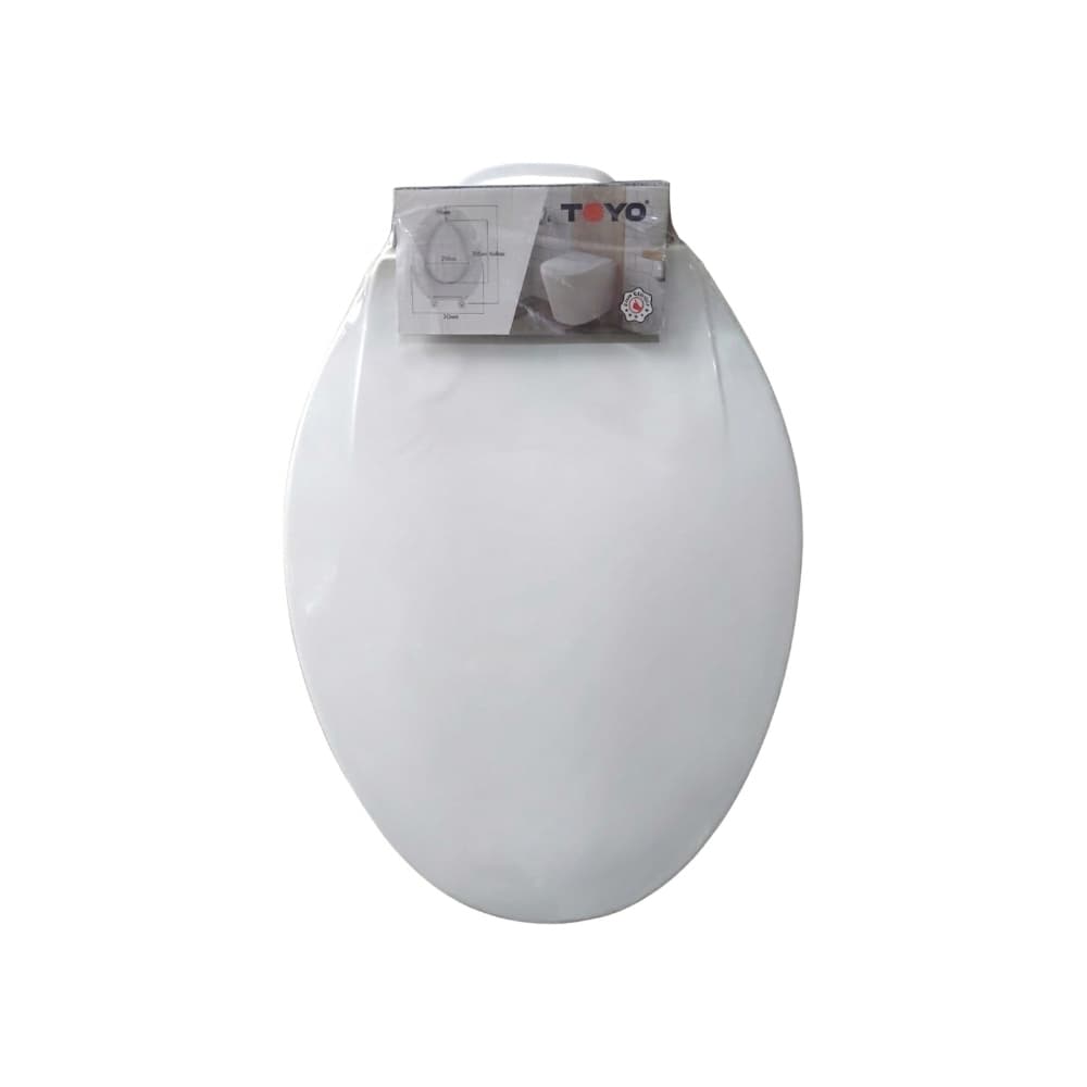 Cubierta para asiento de inodoro de 17 pulgadas blanca TOYO (1 U) - Miniatura 1