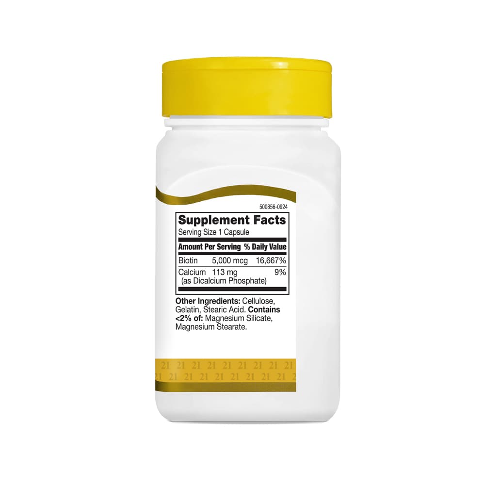 Biotina 5000 mcg 21st Century (110 cápsulas) - Miniatura 2