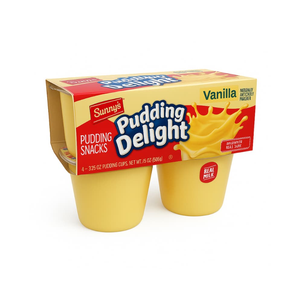 Natilla de vainilla Sunny' s (4 x 92.1 g / 3.25 oz) - Imagen 1