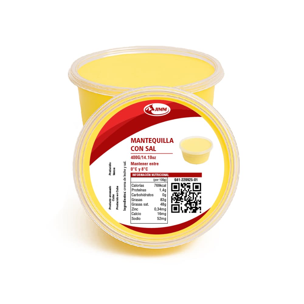 Mantequilla con sal Jimm (400 g / 10 oz) - Imagen 1