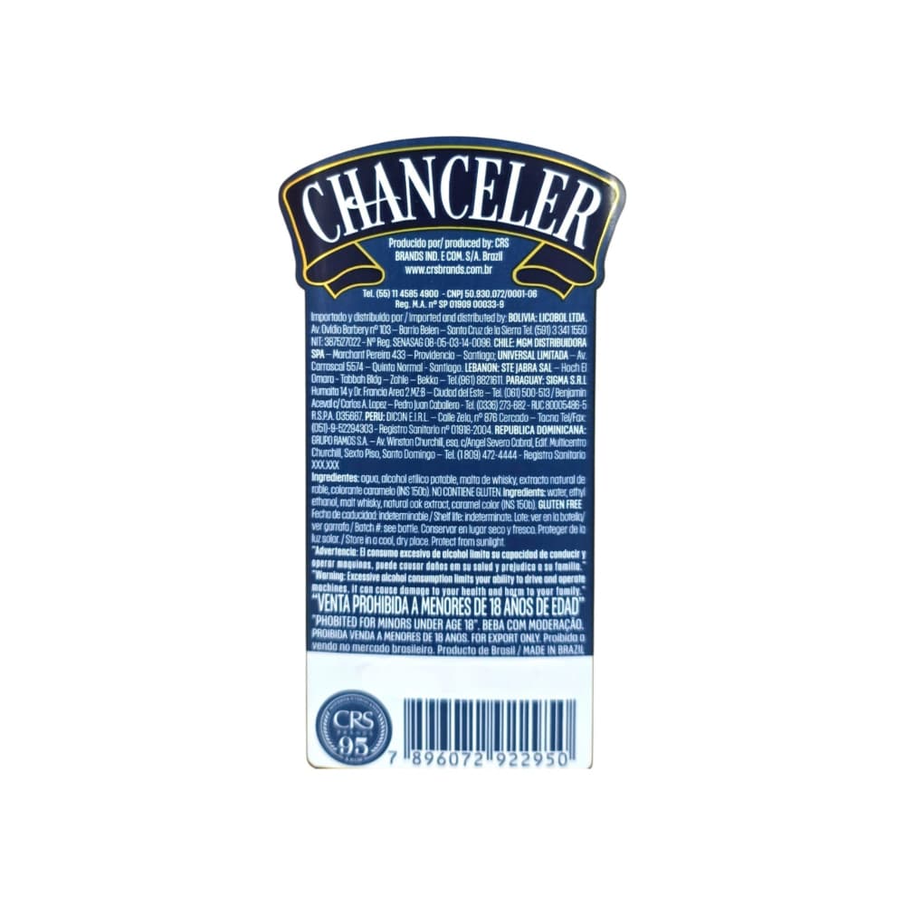 Whisky edición especial etiqueta dorada Chanceler (1 L) - Miniatura 2