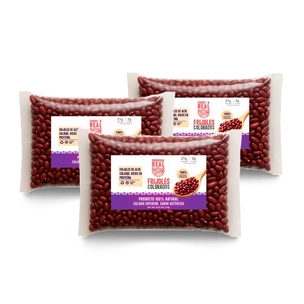 Frijoles colorados Cosecha Real (3 x 1 kg / 2.2 lb) - Imagen 1