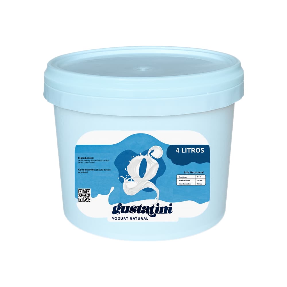 Yogurt natural Gustatini (4 L) - Imagen 1
