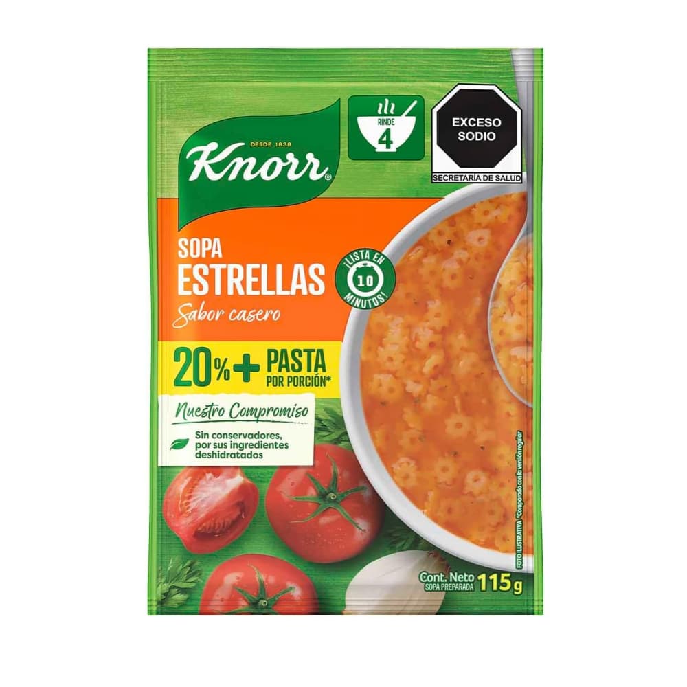 Sopa de estrellas Knorr (115 g / 4.05 oz) - Miniatura 2
