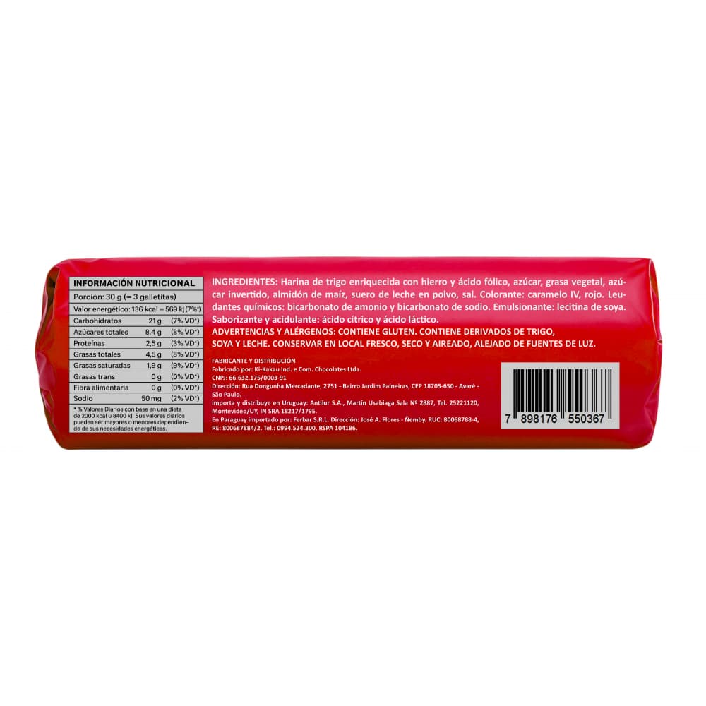 Galletas rellenas sabor frutilla Fofinho (110 g / 3.9 oz) - Miniatura 2