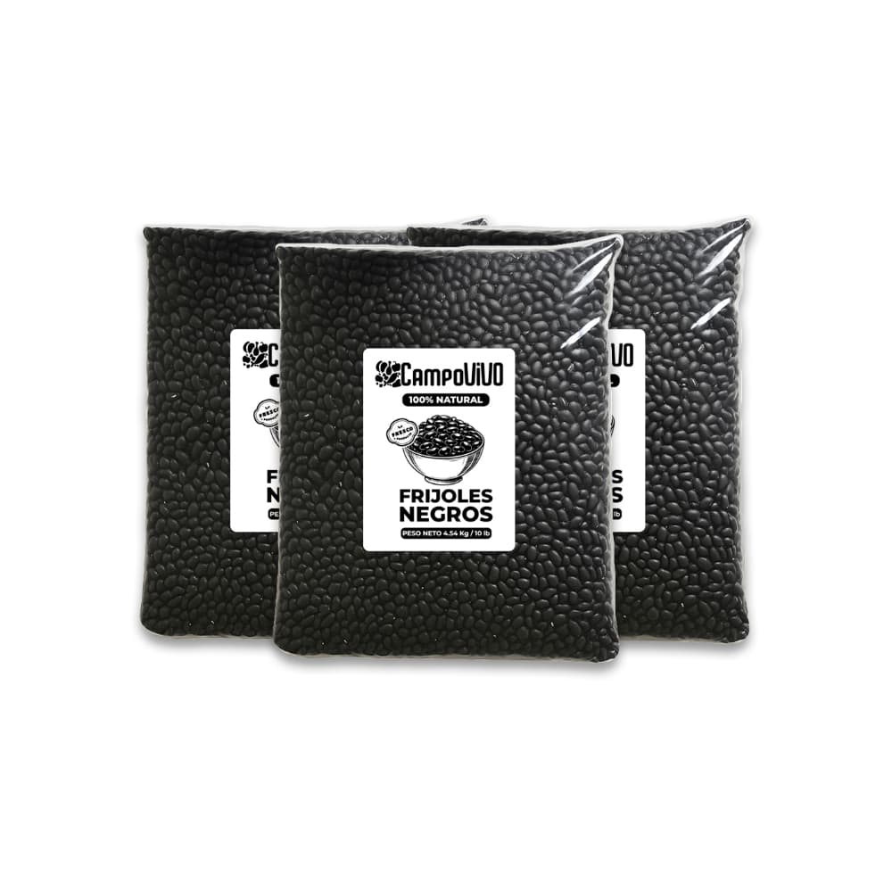 Frijoles negros Campo Vivo (3 x 4.54 kg / 10 lb) - Imagen 1