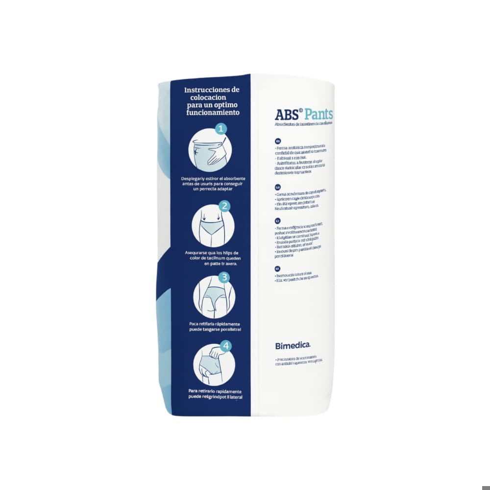 Pañales desechables para adultos talla G ABS PANTS (20 U) - Miniatura 3