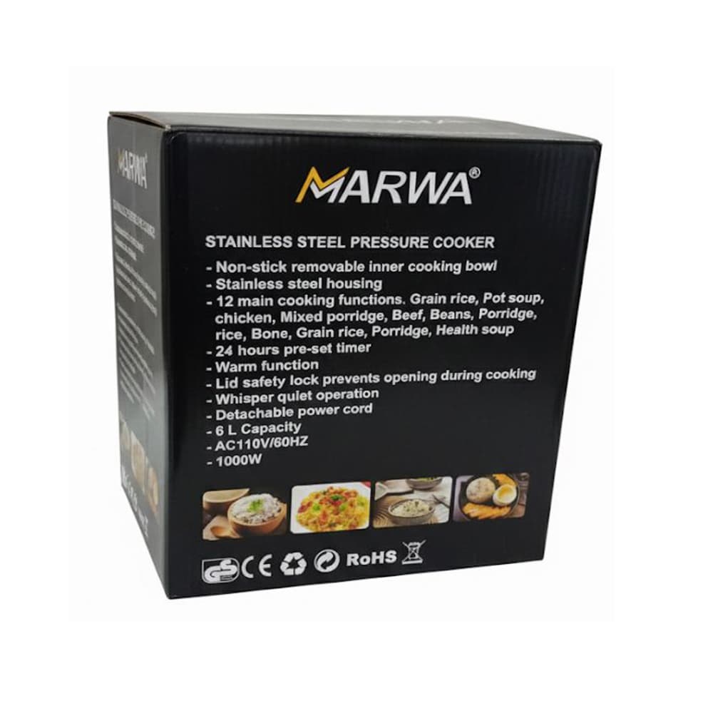Olla de presión eléctrica 6 L MA-RC-05 Marwa - Miniatura 3