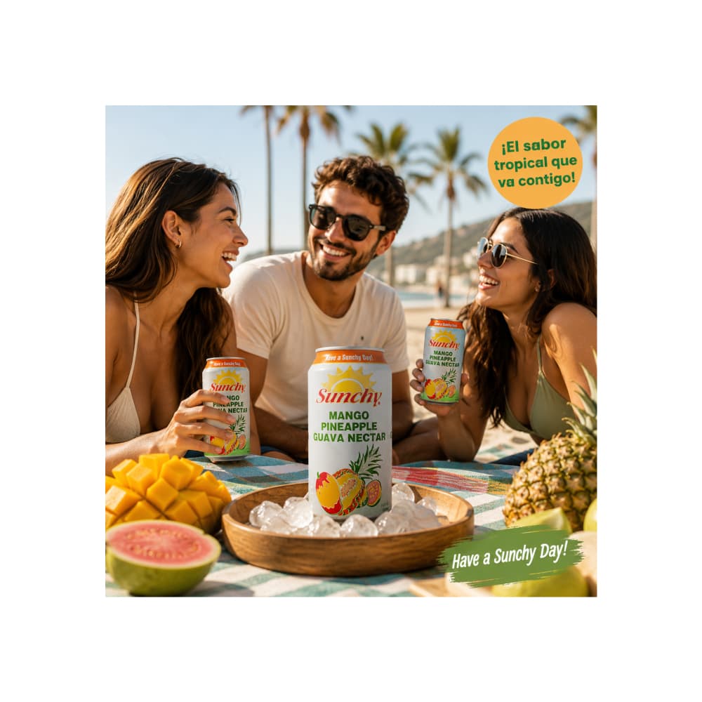Néctar de mango piña guayaba Sunchy (6 x 334 ml / 11.3 fl oz) - Miniatura 5