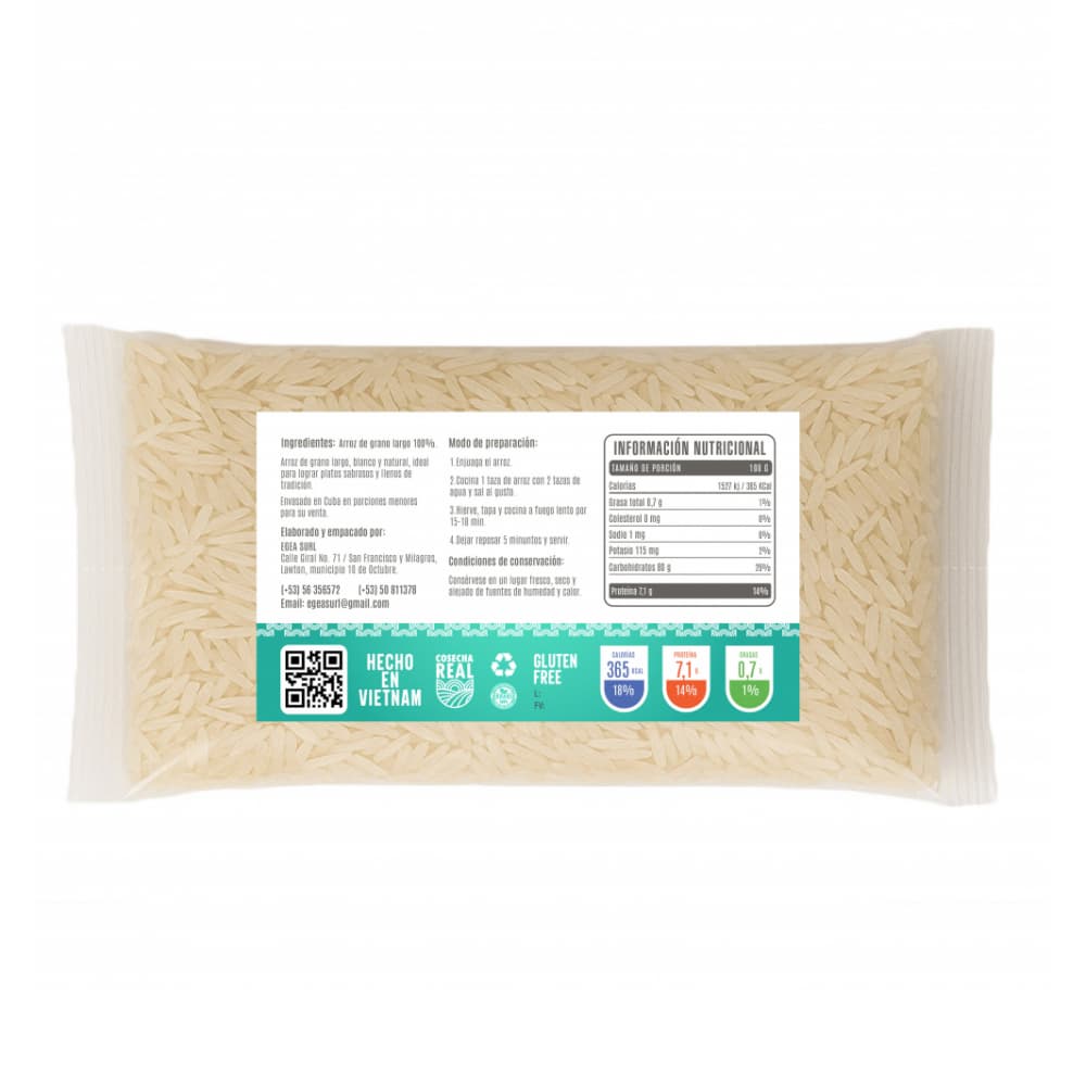 Arroz de grano largo Cosecha Real (3 x 500 g / 1.1 lb) - Miniatura 3