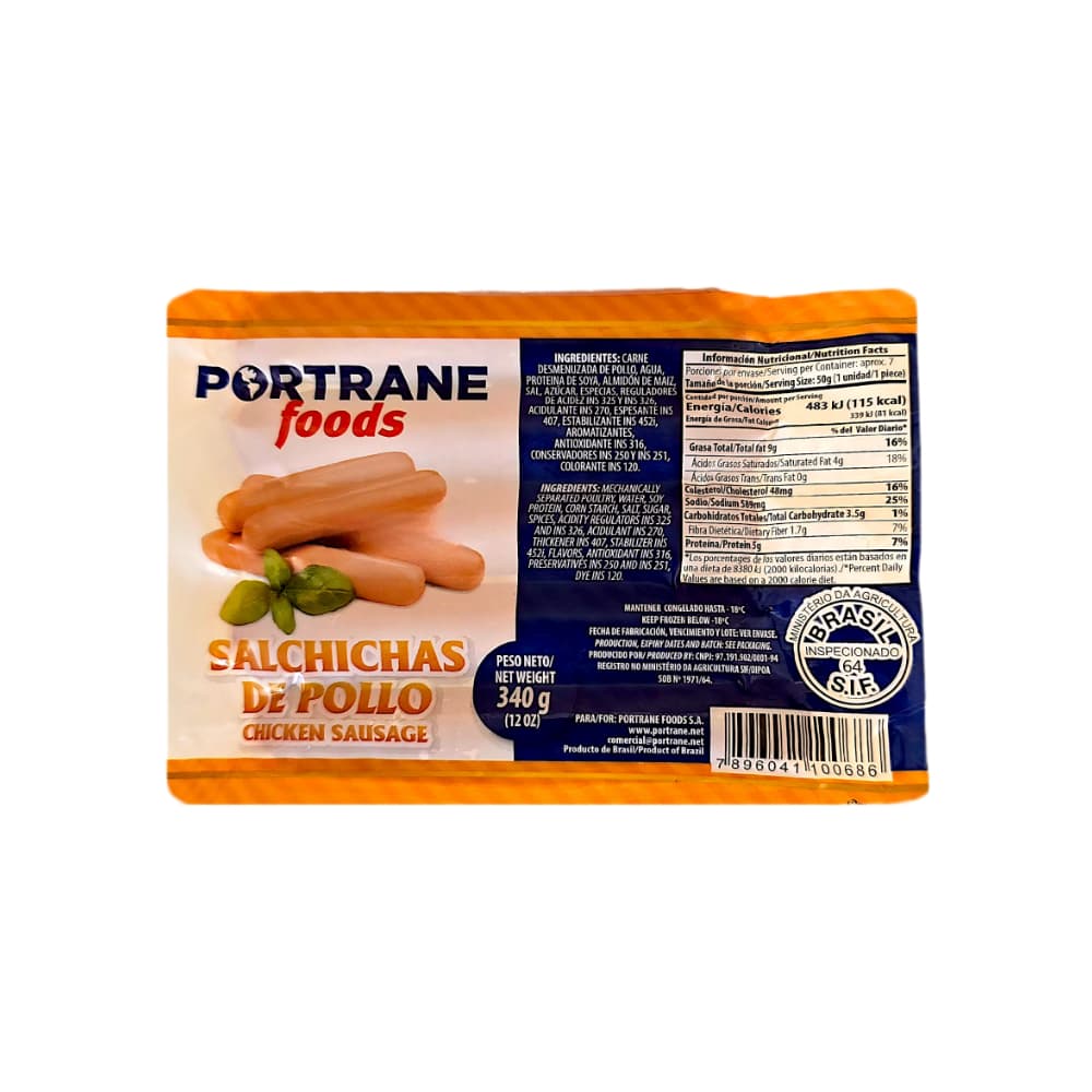Salchichas de pollo Portrane foods (340 g / 12 oz) - Imagen 1